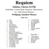 Requiem, Wolfgang Amadeus Mozart. Soloists, Chorus (SATB), Concert Band arr Mortimer