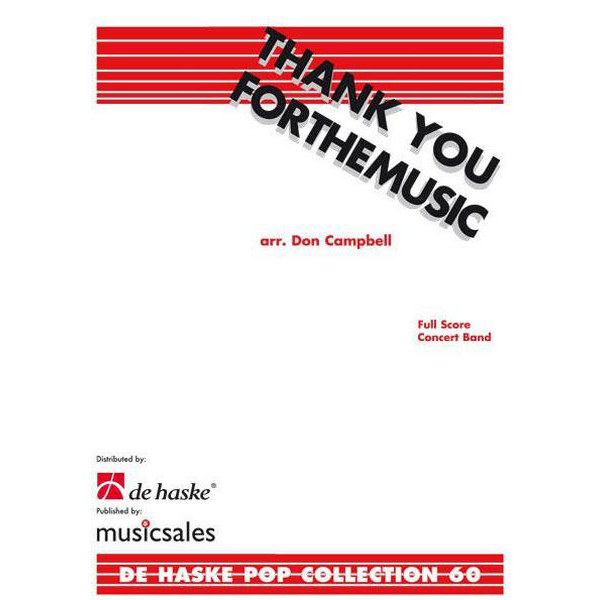 Thank You For The Music - from the hit musical Mamma Mia, Ulvaeus / Campbell - Concert Band