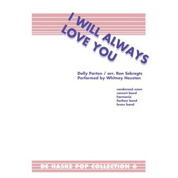 I Will Always Love You, Sebregts - Concert Band
