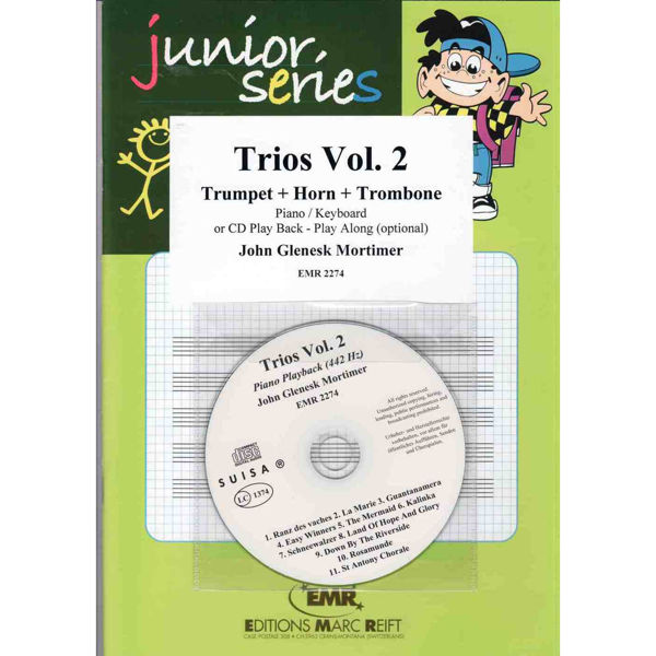 Trios Vol 2, Trumpet, Horn & Trombone (inkl Piano or Playalong CD)