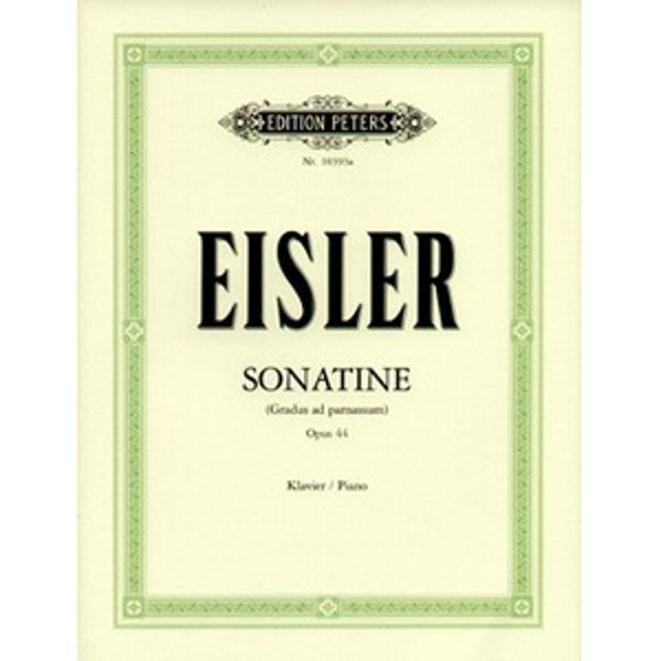 Sonatina (Gradus ad parnassum) Op. 44, Hanns Eisler - Piano Solo