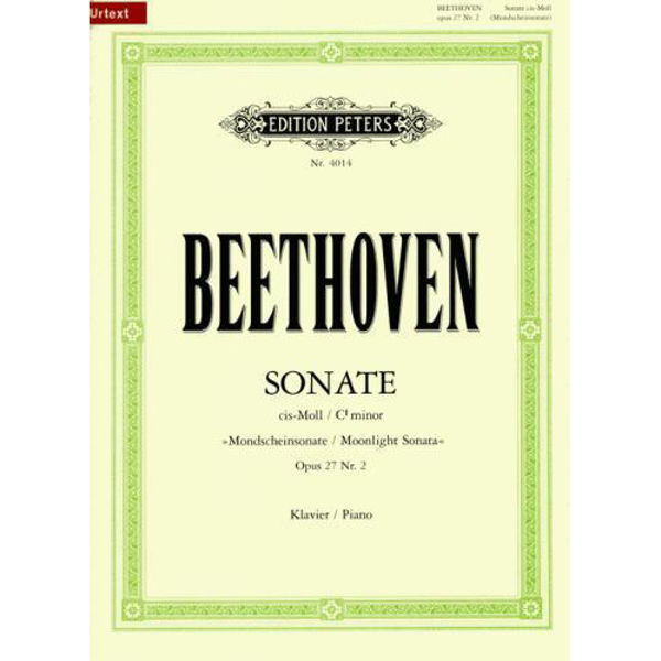 Sonata in C# minor Op.27 No. 2 Moonlight (Måneskinn), Ludwig van Beethoven - Piano