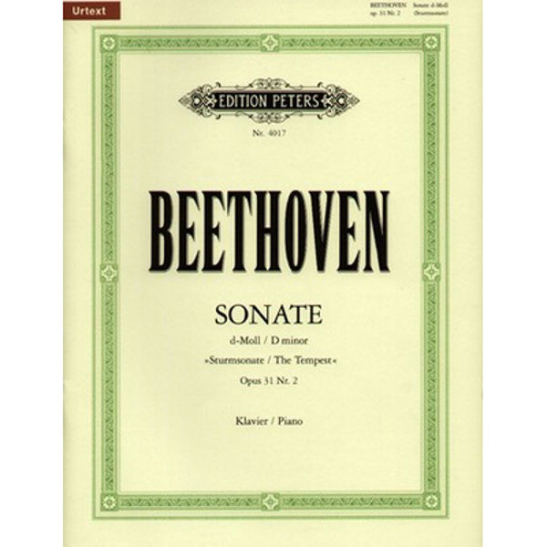 Sonata in D minor Op.31 No. 2, Ludwig van Beethoven - Piano Solo