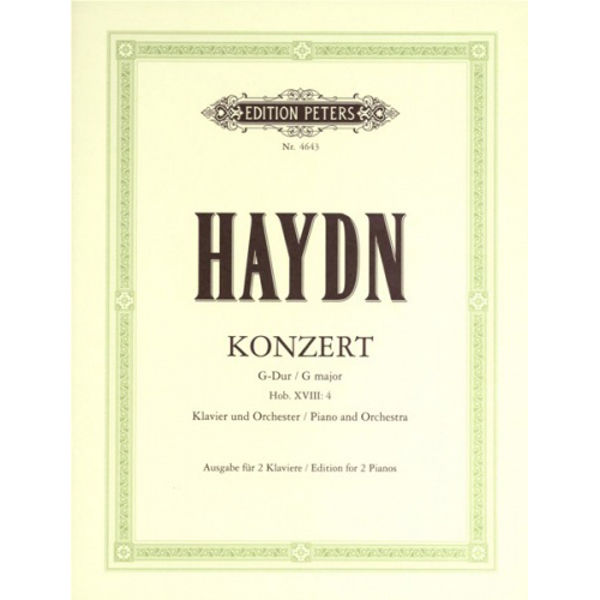 Concerto No. 2 in G Hob.XVIII/4 , Franz Joseph Haydn - Piano Duett