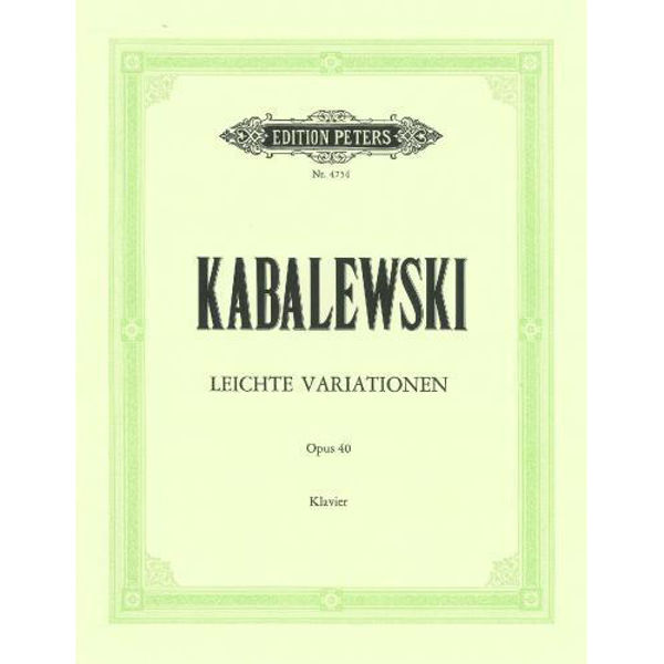 Leichte Variationen, Dmitri Kabalevsky - Piano Solo