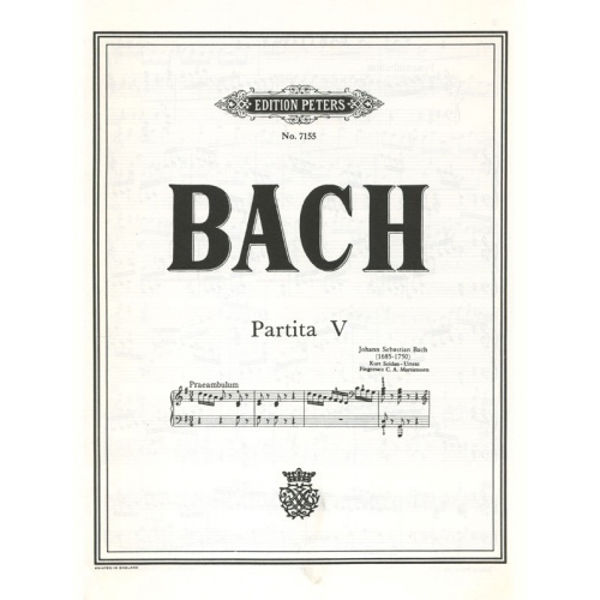 Partita No. 5 in G, Johann Sebastian Bach - Piano Solo