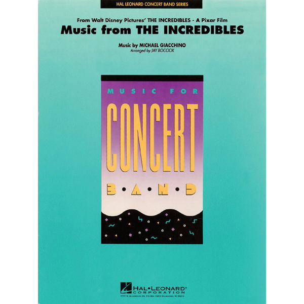 Music from The Incredibles, Giacchino arr Bocook. Concert Band