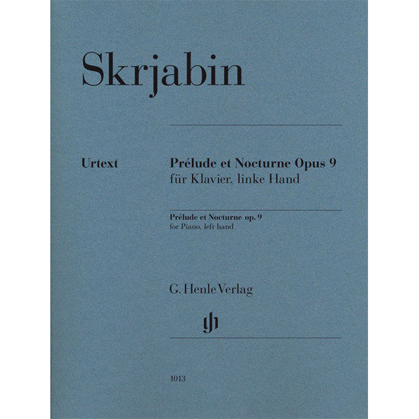 Prelude et Nocturne op. 9 for Piano, left hand, Alexander  Skrjabin - Piano solo