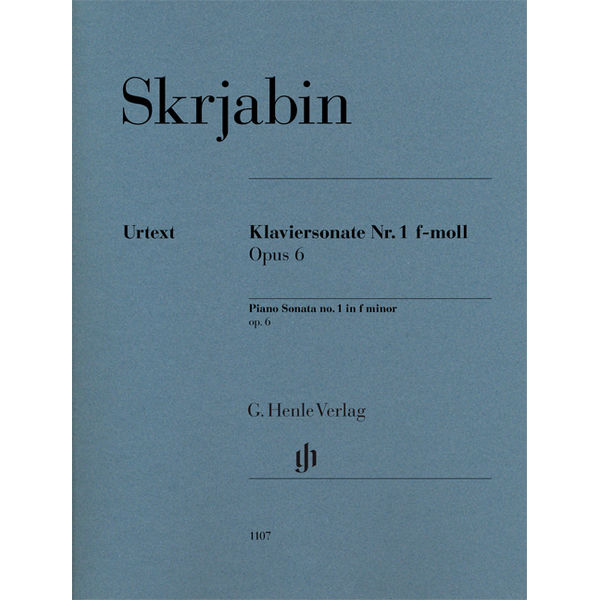 Piano Sonata no. 1 in f minor op. 6, Alexander Skrjabin - Piano solo