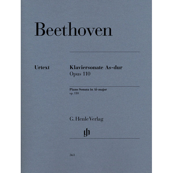 Piano Sonata No. 31 A flat major op. 110, Ludwig van Beethoven - Piano solo