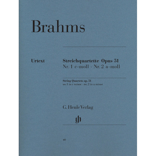 String Quartets in c minor and a minor op. 51, Johannes Brahms - String quartet
