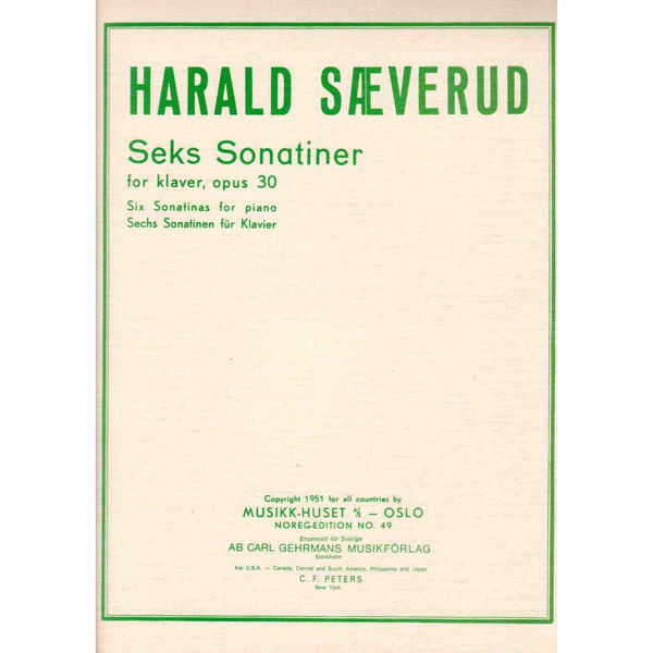 Seks Sonatiner for Klaver op 30, Harald Sæverud