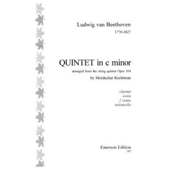 Quintet in C Minor from string quartet Op. 104 - Beethoven - Clarinet, Violin, 2 Violas and Violoncello