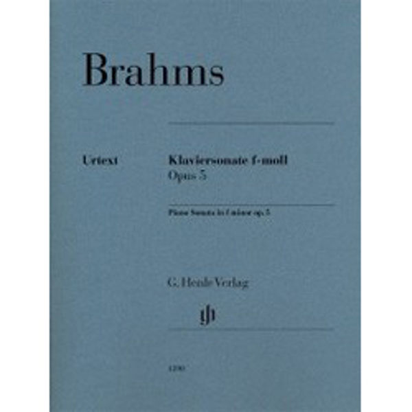 Piano Sonata in f minor op. 5, Johannes Brahms - Piano