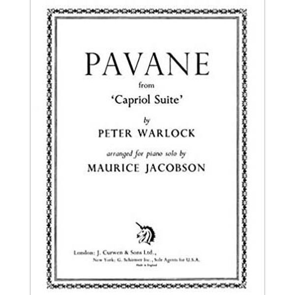 Pavane From Capriol Suite for Piano Solo - Peter Warlock