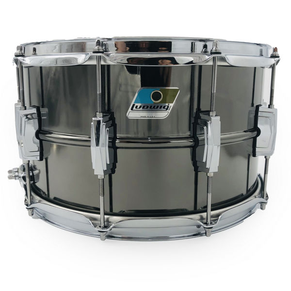 Skarptromme Ludwig Black Beauty Supraphonic LB408B, 14x8, Smooth Shell, Imperial Lugs, Blue/Olive