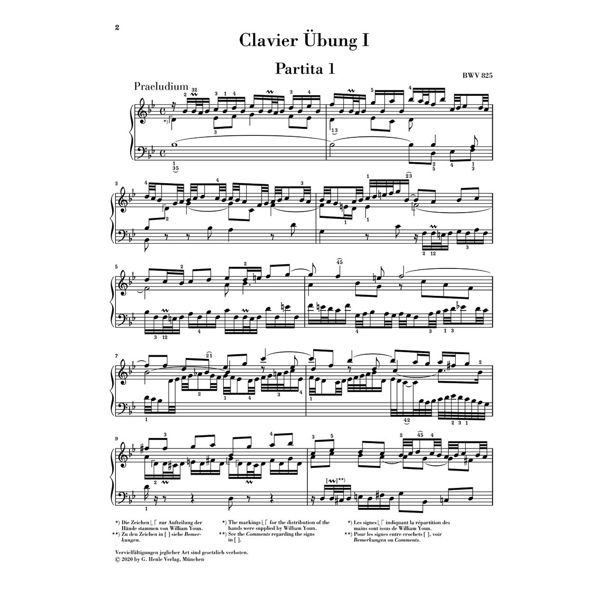 Six Partitas BWV 825-830 (Edition without fingering), Johann Sebastian Bach - Piano solo