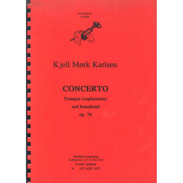 Concerto Op. 76, Kjell Mørk Karlsen. Trumpet (Euphonium) and Brass Band. Score