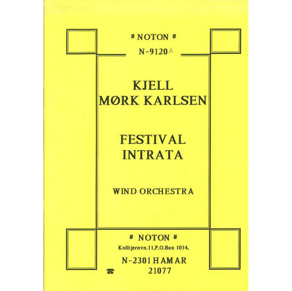 Festival Intrata, Kjell Mørk Karlsen. Wind Orchestra