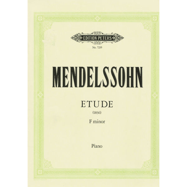 Etude in F minor, Felix Mendelssohn - Piano Solo