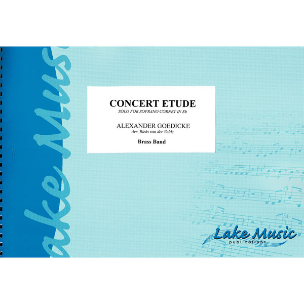 Concert Etude, Alexander Goedicke, arr Velde. Eb Soprano Cornet + Brass Band
