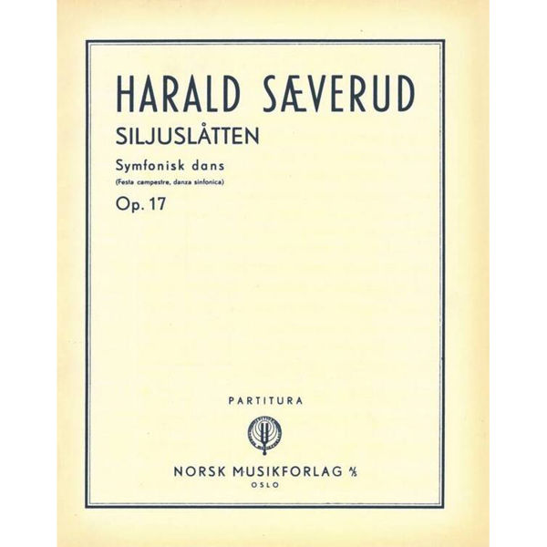 Siljuslåtten Op. 17, Harald Sæverud. Piano
