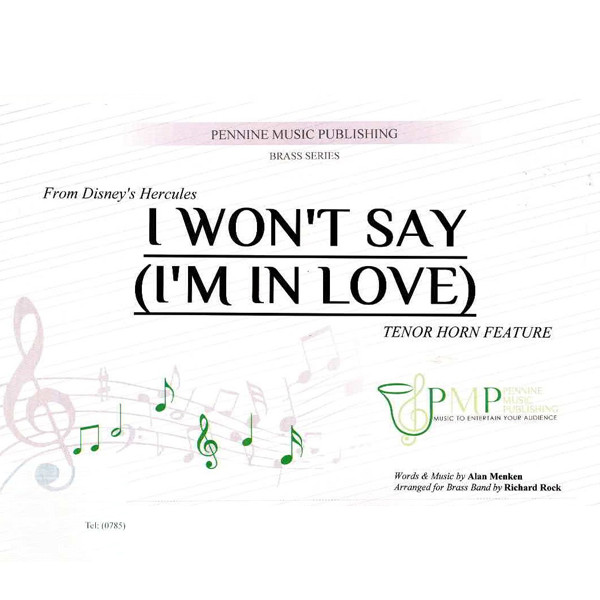 I Won't Say (I'm In Love) from Hercules, arr Rock - Brass Band. Tenor Horn Feature