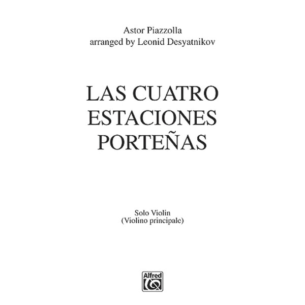 Las Cuatro Estaciones Portenas, Astor Piazzolla. Violin