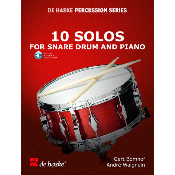 10 Solos for Snare Drum and Piano, Gert Bomhof. Book, Part and Audio Online