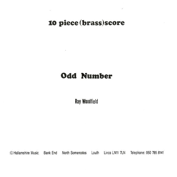 Odd Number - Ray Woodfield - Ten Piece Brass Ensemble