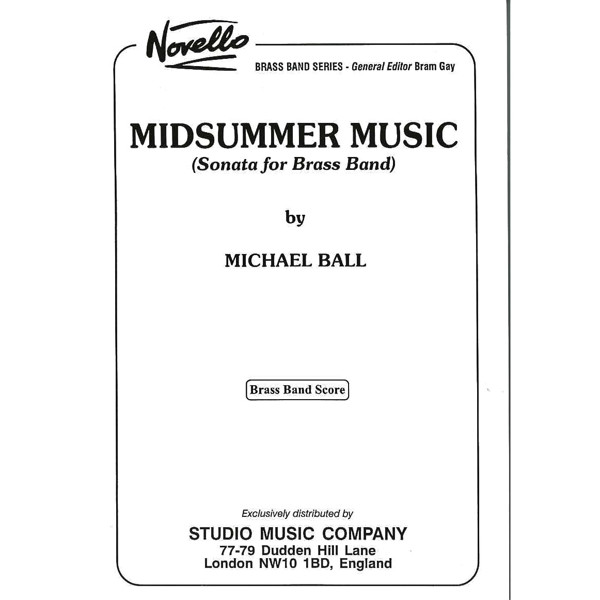 Midsummer Music (Michael Ball), Brass Band Score - Brass Band Partitur