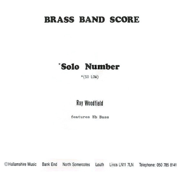 Solo Number, Ray Woodfield. Brass Band