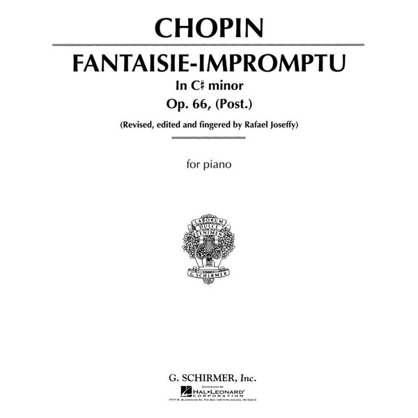 Fantaisie-Impromtu in C sharp minor Op. 66 (Post.), Frederic Chopin. Piano Solo