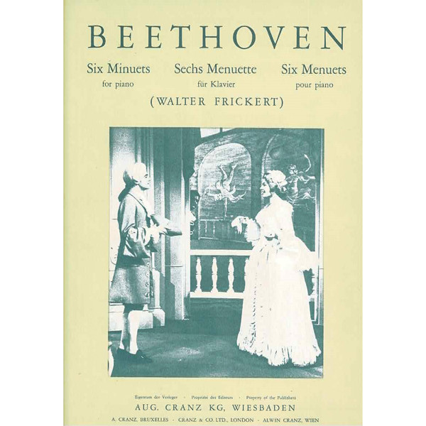 Six Minuets for Piano, Ludwig van Beethoven ed. Walter Frickert