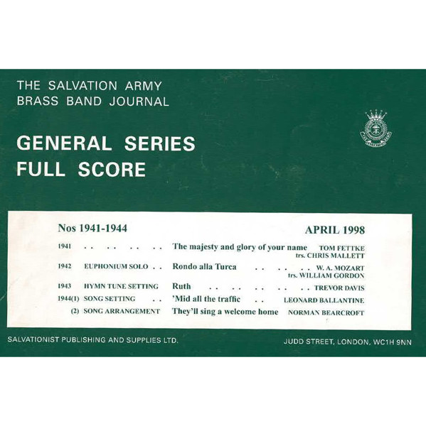 Salvation Army General Series April 1998 Nos 1941-1944, Brass Band