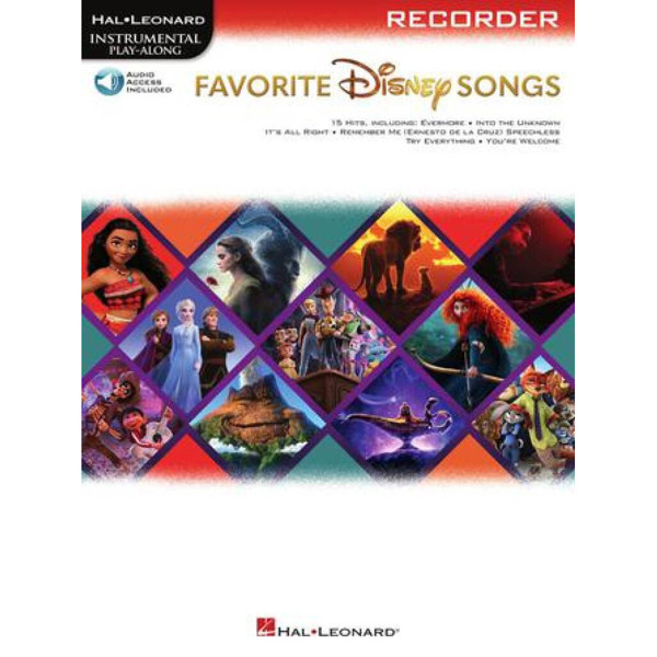 Favorite Disney Songs for Recorder. Book and Audio Online