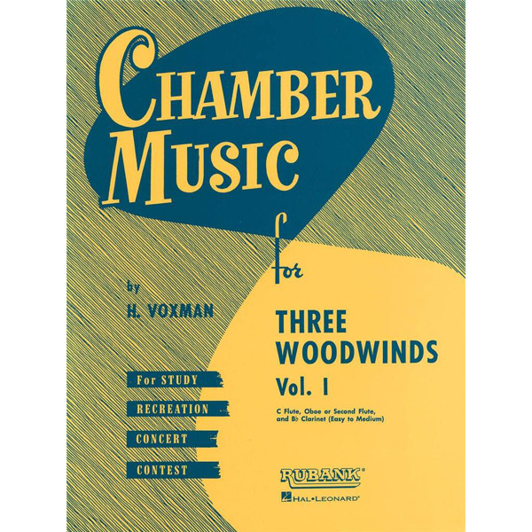 Chamber Music for Three Woodwinds, Vol 1. Himie Voxman. Flute, Oboe or Flute and Bb Clarinet