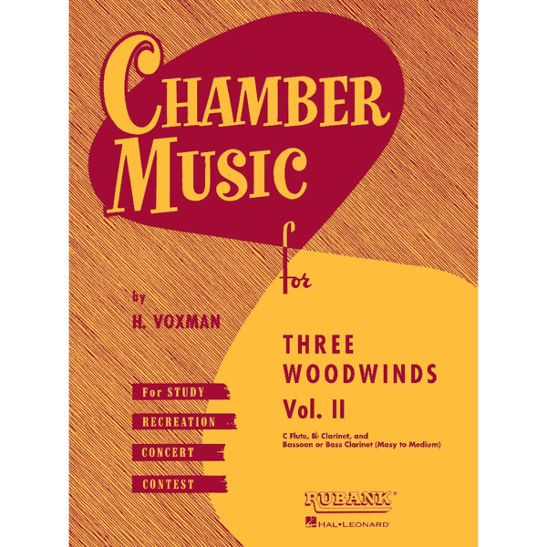 Chamber Music for Three Woodwinds, Vol 2. Himie Voxman. Flute, Bb Clarinet and Bassoon or Bass Clarinet