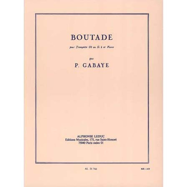 Boutade, P. Gabaye. Eb Kornett/Trompet og piano