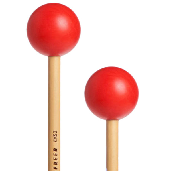 Xylofonkøller Freer Percussion KXS2, Medium Red Poly Ball w/Brass Insert