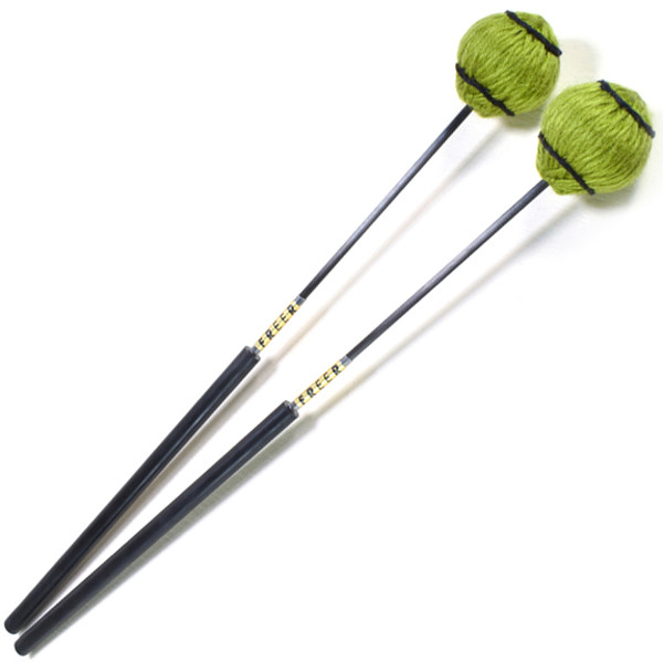 Vibrafonkøller Freer Percussion V2, General/Medium, Green, Fiber Handle