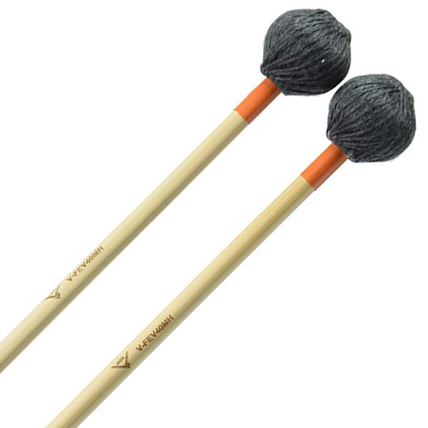 Vibrafonkøller Vater V-FEV40MH, Front Ensemble Series, Medium Heavy Vibraphone Mallet, Rattan Handle