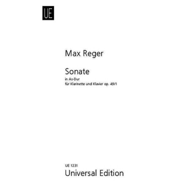 Sonata op. 49 no. 1 Ab-dur, Max Reger. Clarinet and Piano