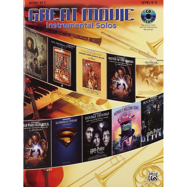 Great Movie Instrumental Solos Horn F. Book and CD