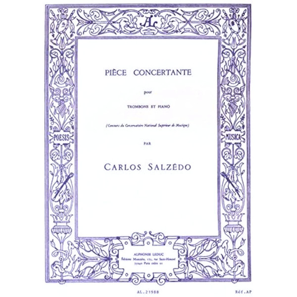 Piece Concertante for Trombone et piano. Carlos Salzedo