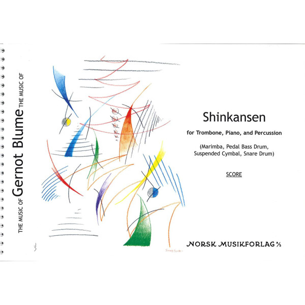 Shinkanzen, Gernot Blume. Trombone, Piano and Percussion. Partitur