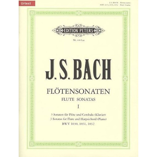 Flute Sonatas, J. S. Bach, Volume I  BWV 1030,1031,1032 (3 sonatas for Flute) m/CD