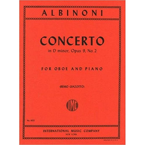 Albinoni: Obo Concerto Op 9/2 d-minor