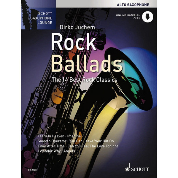 Rock Ballads,Ten-sax. arr Dirko Juchem. Book/Audio-Online