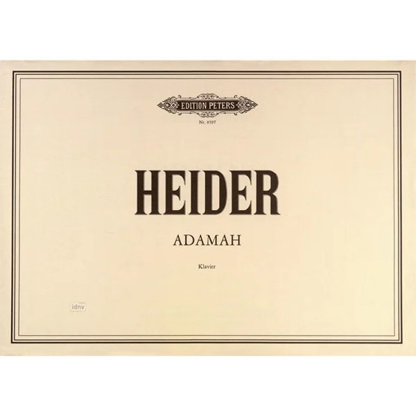 Adamah, Werner Heider - Piano Solo